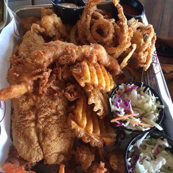 The Spot - Fish platter with cabbage - Burgers Near Me - Galveston, Texas The Spot - Fish platter with cabbage - Burgers Near Me - Galveston, Texas