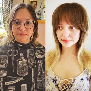 Winzer Hair Salon - A before and after of Chris Winzer's lovely work on me. - Hair Salons Near Me - Palm Desert, California Winzer Hair Salon - A before and after of Chris Winzer's lovely work on me. - Hair Salons Near Me - Palm Desert, California