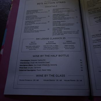 Ski Lodge - Menu - Cocktail Bars Near Me - Las Vegas, Nevada