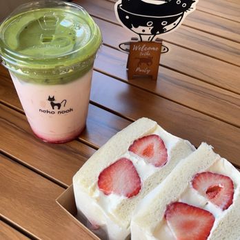 Neko Nook - Strawberry matcha latte, strawberry sando - Cafes Near Me - Gaithersburg, Maryland Neko Nook - Strawberry matcha latte, strawberry sando - Cafes Near Me - Gaithersburg, Maryland