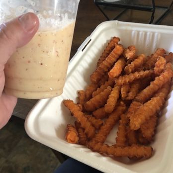 Do-B's - Pineapple shake with Tajín and sweet potato fries - Cheesesteaks Near Me - Emporia, Kansas Do-B's - Pineapple shake with Tajín and sweet potato fries - Cheesesteaks Near Me - Emporia, Kansas
