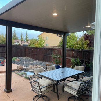 MasterMax Builders - 14x15 patio cover with 2 LED can lights - Patio Coverings Near Me - Rocklin, California