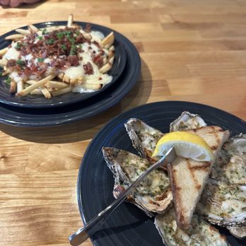 Two Roads Tavern - Bacon, gravy  fries with oysters - Seafood Near Me - Kitty Hawk, North Carolina