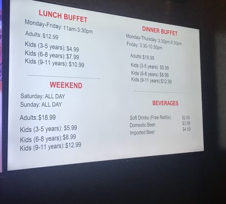 Menu photo 1 China Buffet Charlotte, NC
