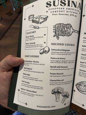 Menu photo 7 Susina Boise, ID