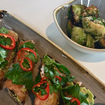 Everly - Avocado toast and a side of brussel sprouts - fantastic! - New American Near Me - Madison, Wisconsin