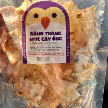 Banh Mi Saigon Baguette - yummy rice paper snacks-- each bag has diff flavor. this one is "Spicy squid rice paper". i also saw beef (bo) - Vietnamese Near Me - Melbourne, Florida Banh Mi Saigon Baguette - yummy rice paper snacks-- each bag has diff flavor. this one is "Spicy squid rice paper". i also saw beef (bo) - Vietnamese Near Me - Melbourne, Florida