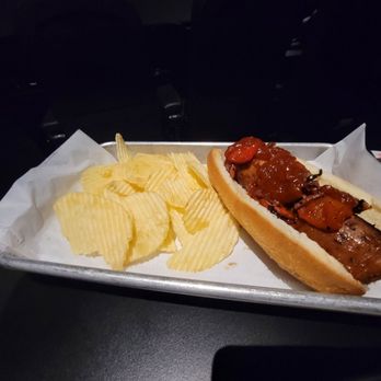 Sun Ray Cinema - The Rick & Morty dog!  Super flavorful, would barely know it's vegetarian.  Plus chips! - Cinema Near Me - Tampa, Florida