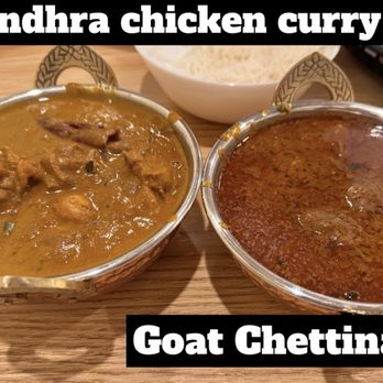 Amruth Indian Grill - Aandhra Chicken Curry and Goat Chettinat - Food Stands Near Me - Clive, Iowa
