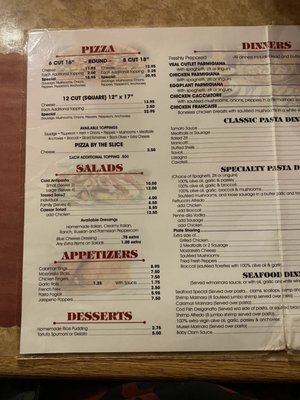 Menu photo 1 Marino's Flying Pizza & Restaurant Schenectady, NY Menu photo 1 Marino's Flying Pizza & Restaurant Schenectady, NY