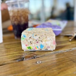 Lucky charms rice crispy treat (this thing was massive and delicious!)