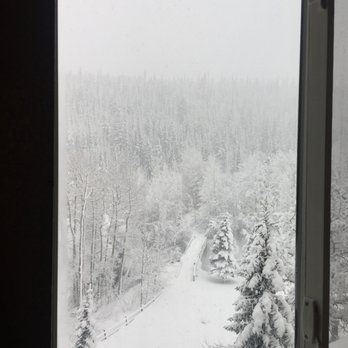 Monarch Mountain - The majestic view of the Colorado winter from the window of our room in the Monarch lodge - Ski Resorts Near Me - Salida, Colorado