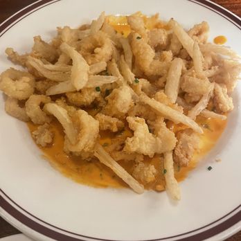 Mike's American - Crispy Fried Point Judith Calamari in lobster sauce. Heavily!!! - American Near Me - Springfield, Virginia Mike's American - Crispy Fried Point Judith Calamari in lobster sauce. Heavily!!! - American Near Me - Springfield, Virginia