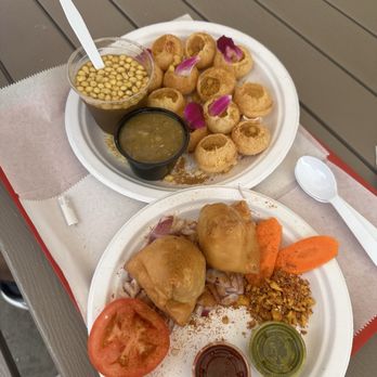Pav Bhaji Express - 16. Pani Poori and 15. Samosa Chat - Food Trucks Near Me - Austin, Texas Pav Bhaji Express - 16. Pani Poori and 15. Samosa Chat - Food Trucks Near Me - Austin, Texas