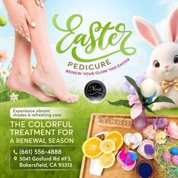 Nova Nails Bar - STEP INTO SPRING WITH OUR EASTER PEDICURE - Nail Salons Near Me - Bakersfield, California