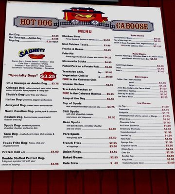 Menu photo 1 Hot Dog Caboose Midland Park, NJ Menu photo 1 Hot Dog Caboose Midland Park, NJ