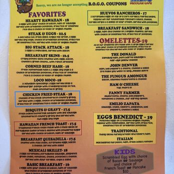 Fred's Mexican Cafe - Menu - Mexican Near Me - Kihei, Hawaii