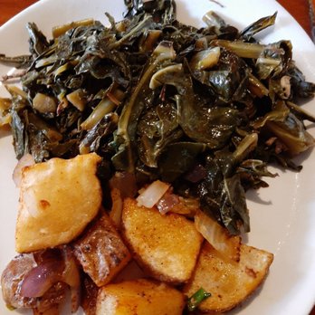 District - Oakland - Collard greens and potatoes. - Wine Bars Near Me - Oakland, California