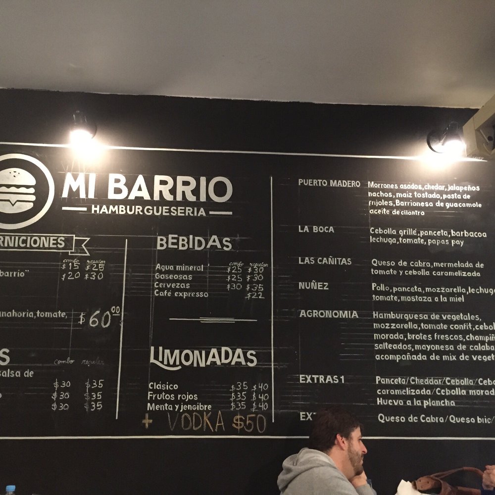 Mi Barrio Hamburguesería - Half of the menu - Burgers Near Me - Buenos Aires, C