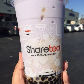 Sharetea - Taro slushie with non-dairy creamer and mini pearls (originally with pudding but free substitution is okay) - Coffee & Tea Near Me - Fullerton, California