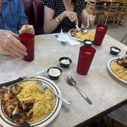 Retaj Restaurant & Cafe - Chicken kebabs with rice