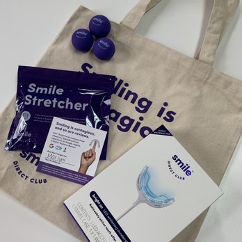 Smile Direct Club - Got a free smile stretcher, some lip balms, and a whitening kit. Also got a super cute tote bag! Thank you Marium! - Cosmetic Dentists Near Me - Newark, New Jersey Smile Direct Club - Got a free smile stretcher, some lip balms, and a whitening kit. Also got a super cute tote bag! Thank you Marium! - Cosmetic Dentists Near Me - Newark, New Jersey