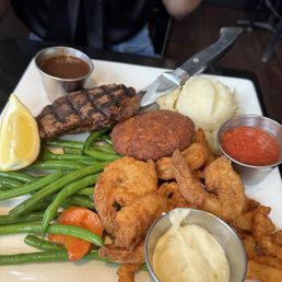Sirloin Steak and Seafood
