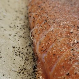 a piece of salmon