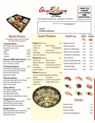 Menu photo 5 Ginger Exchange Express Arlington, MA