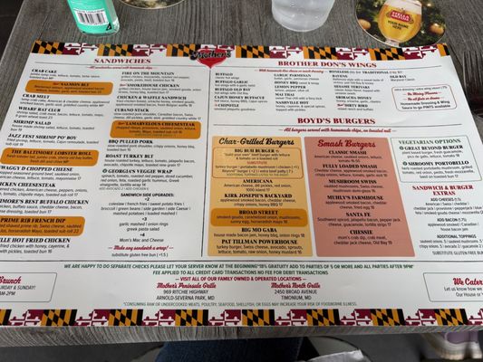 Menu photo 1 Mother's North Grille Lutherville-Timonium, MD Menu photo 1 Mother's North Grille Lutherville-Timonium, MD