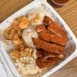 Chicken Katsu & garlic shrimp combo