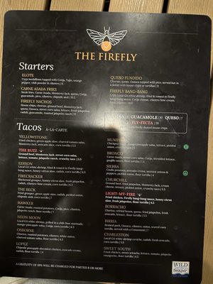 Menu photo 1 The Firefly Taco Cantina St. Marys, GA