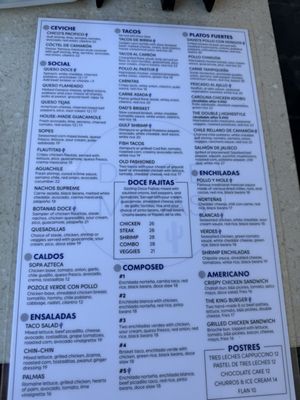 Menu photo 1 Doce Mesas Dallas, TX