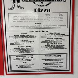 Studebaker's Pizza - Menu