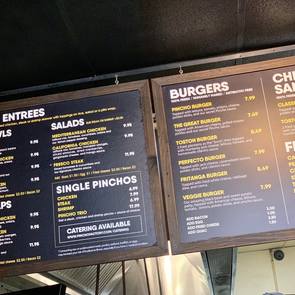 PINCHO - Some of the Menu - Burgers Near Me - Miami, Florida PINCHO - Some of the Menu - Burgers Near Me - Miami, Florida