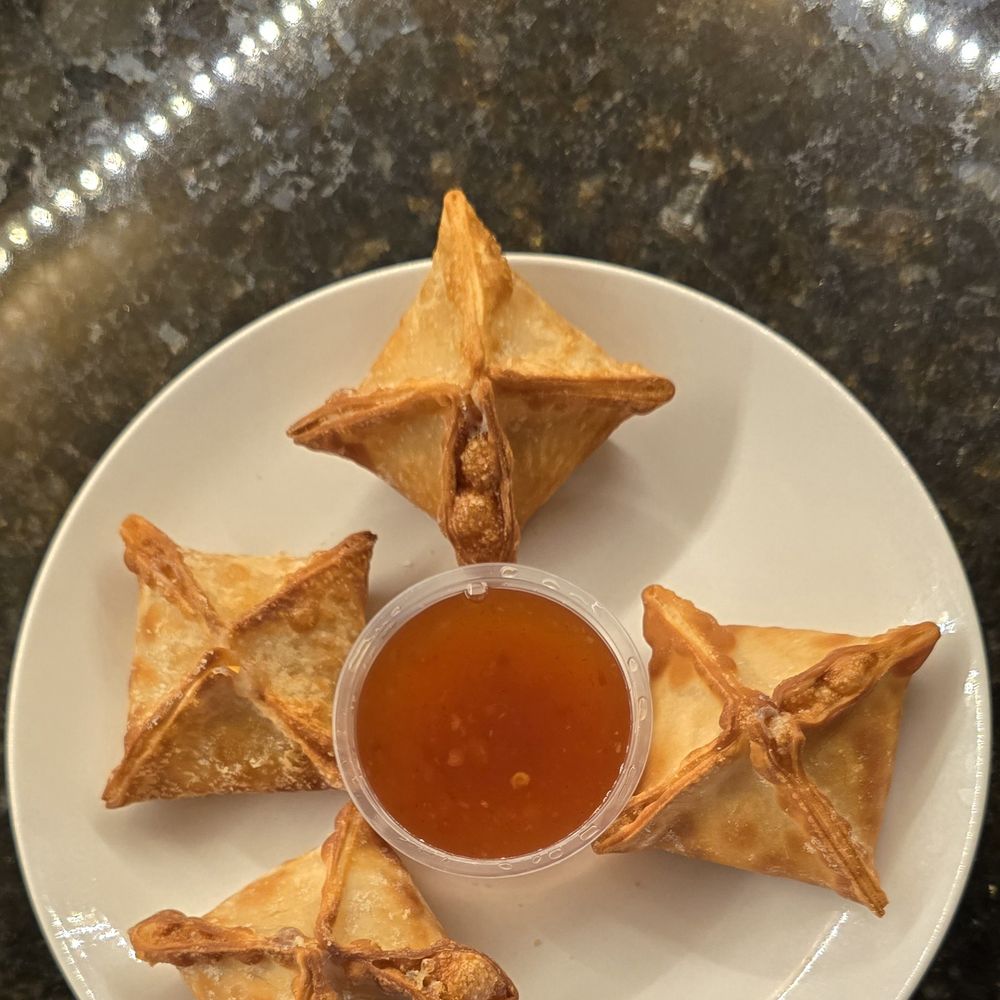 Vegan Thai - Cream Cheese Wontons... oops, one is gone! - Vegan Near Me - Longmont, Colorado Vegan Thai - Cream Cheese Wontons... oops, one is gone! - Vegan Near Me - Longmont, Colorado