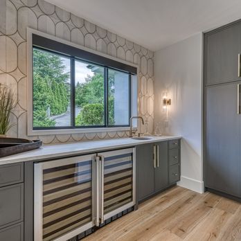 Authentic Woodcraft - Paint-grade wet bar and pantry - Cabinetry Near Me - Auburn, Washington