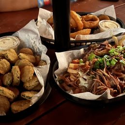 Fried Pickles French Fries Beer Battered Onion Rings