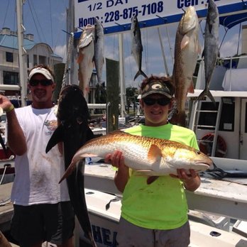 Shearwater Charters - Like father like son Captain Brandon and his oldest son Brandon Jr. work together aboard Shearwater Charters. - Boating Near Me - Biloxi, Mississippi Shearwater Charters - Like father like son Captain Brandon and his oldest son Brandon Jr. work together aboard Shearwater Charters. - Boating Near Me - Biloxi, Mississippi