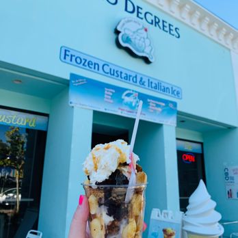 Zero Degrees Custard and Italian Ice - a hand holding a cup of ice cream - Ice Cream & Frozen Yogurt Near Me - Lancaster, California Zero Degrees Custard and Italian Ice - a hand holding a cup of ice cream - Ice Cream & Frozen Yogurt Near Me - Lancaster, California