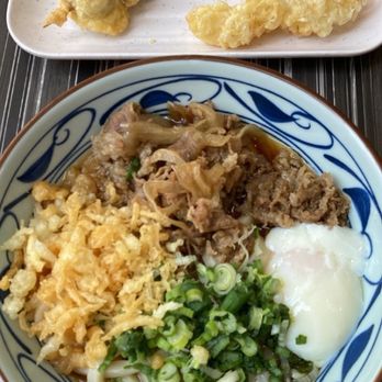 Marugame Udon - Beef Gyudon w tempura - Japanese Near Me - Arcadia, California