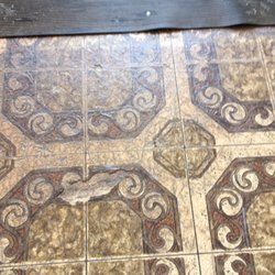 Trinity Alps Marina - Tear in flooring.