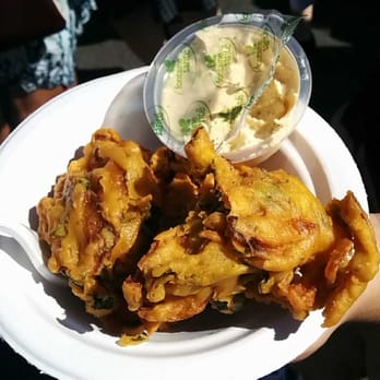 Taste of Danforth - Pakora (hummus was a free handout, not included in the order) - Festivals Near Me Taste of Danforth - Pakora (hummus was a free handout, not included in the order) - Festivals Near Me