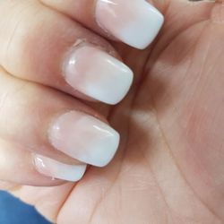 excel nails - Imn thinking this is a terrible ombre fill from Excel Nails today. Definately not their best work .