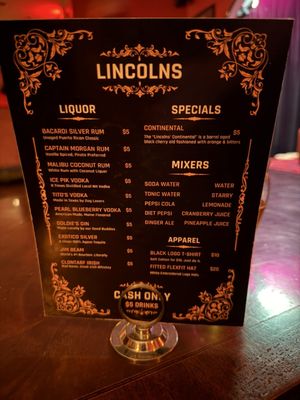 Menu photo 1 Lincolns Portland, ME Menu photo 1 Lincolns Portland, ME