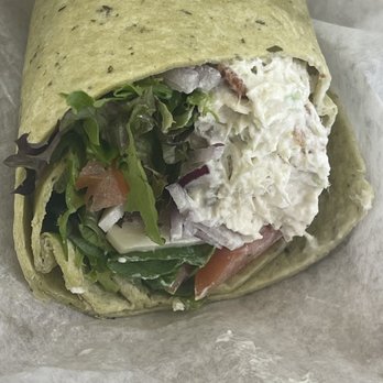 Smoothie Jungle Cafe - Chicken Salad on Spinach Wrap - Sandwiches Near Me - Fort Lauderdale, Florida Smoothie Jungle Cafe - Chicken Salad on Spinach Wrap - Sandwiches Near Me - Fort Lauderdale, Florida