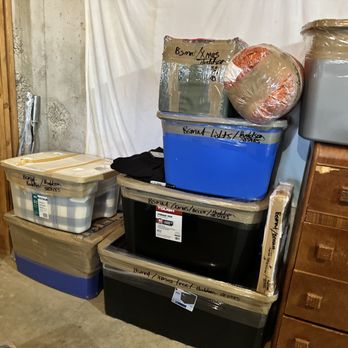 A-Z Boutique Moving - Packing of totes In basement. - Packing Services Near Me A-Z Boutique Moving - Packing of totes In basement. - Packing Services Near Me