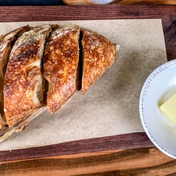 Wood Stack Pizza Kitchen - Metuchen - Complimentary bread and butter for the table - Pizza Near Me - Metuchen, New Jersey