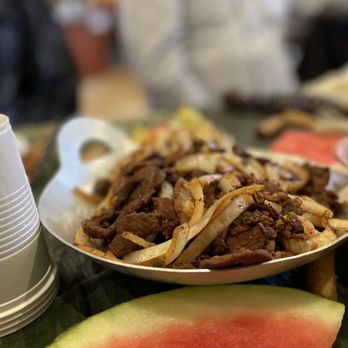 Nova's Grill - a plate of meat and onions - Fast Food Near Me - Covina, California