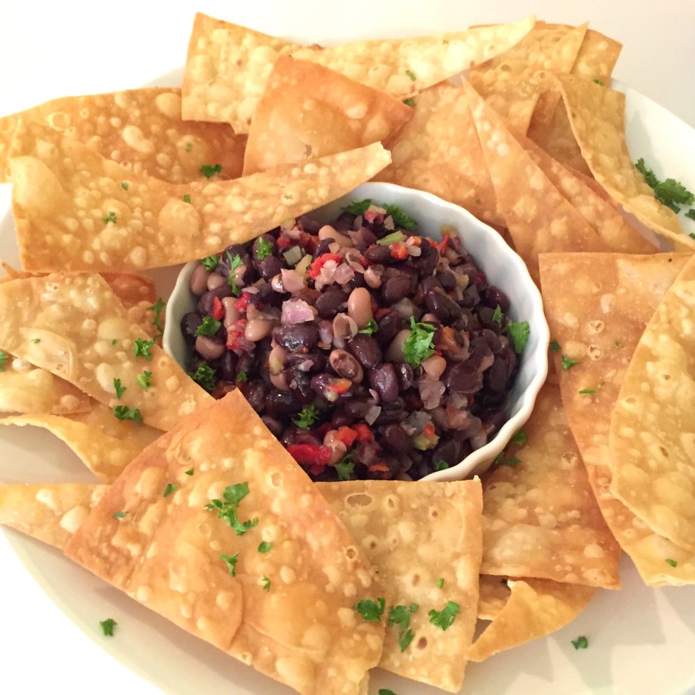 Roots Cafe - Black bean salsa with home-made tortilla chips. Excellent! - New American Near Me - Naples, New York Roots Cafe - Black bean salsa with home-made tortilla chips. Excellent! - New American Near Me - Naples, New York